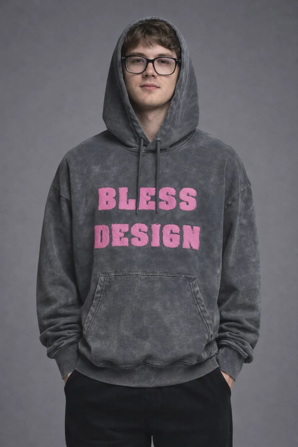 Puff Print Washed Hoodie